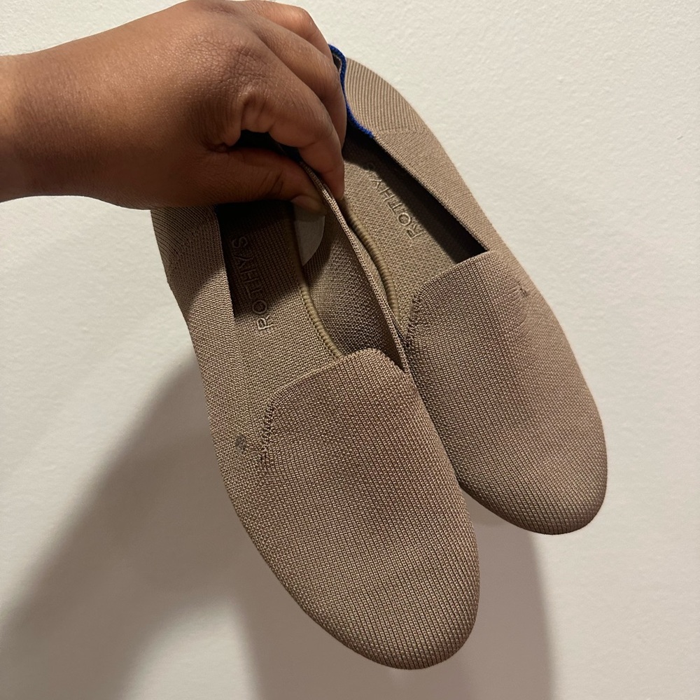 ROTHY’s round toe loafer flats in mocha brown size 8.5